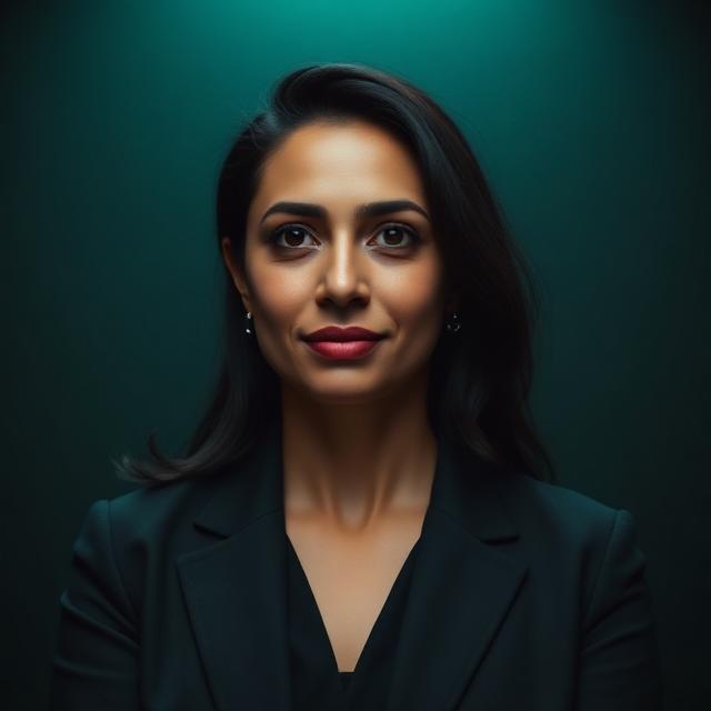 Kavita Rao — AI interviewer persona portrait