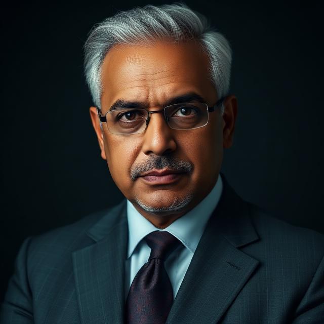 Rajan Malhotra — AI interviewer persona portrait